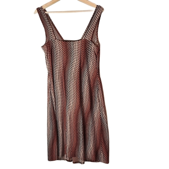 Daniel laurent brownorange midlength vintage dress - Picture 3 of 7